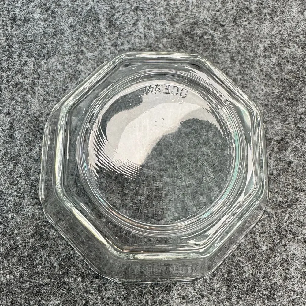 Hoya Contemporary Collection Ocean Glassware Octagon Dessert Berry Bowls MCM VTG